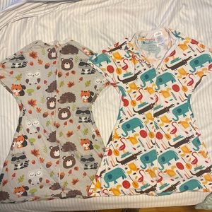 2 Zipadee-zip sleep sacks size small (4-8M)